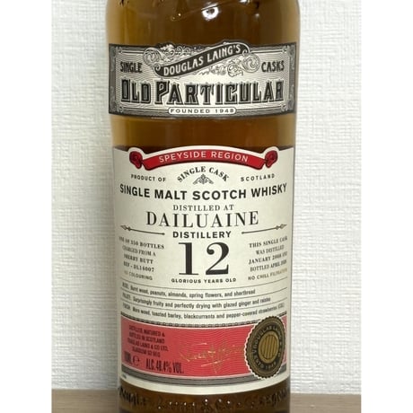 ダルユーイン12年 2008 ダグラスレイン オールド パティキュラー ｜シェリーバット スペイサイド｜700ml 48.4度