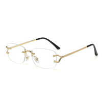 リムレスメガネ　ゴールドフレーム　海外商品　GENZMONSTER Glaze