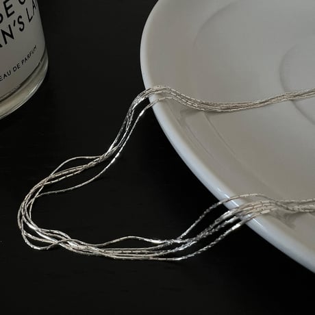 multi strand silver necklace　SH1122
