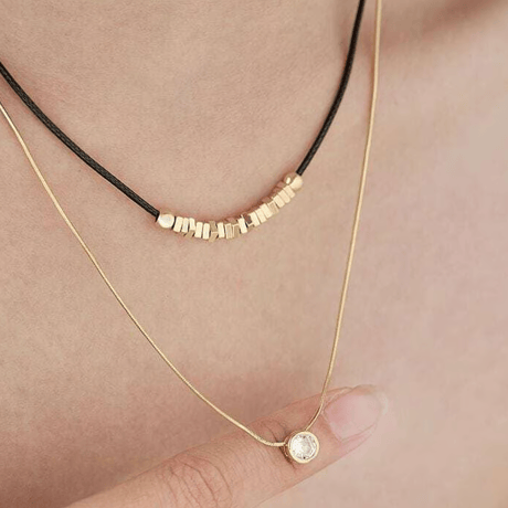 two-piece strap necklace　SH1110