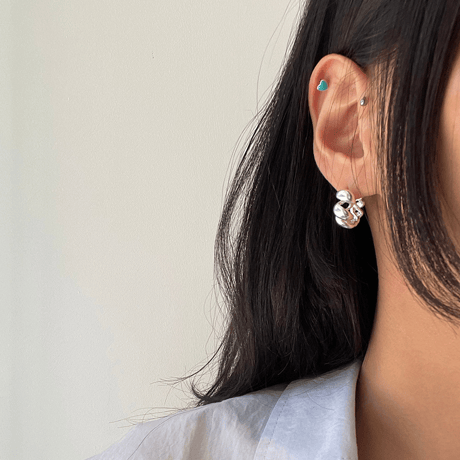 chunky twist hoop pierce　SH1111