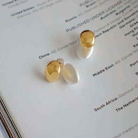 two tone drop stud pierce　SH1129