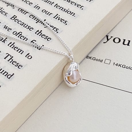 peanut frame pearl necklace　SH1125