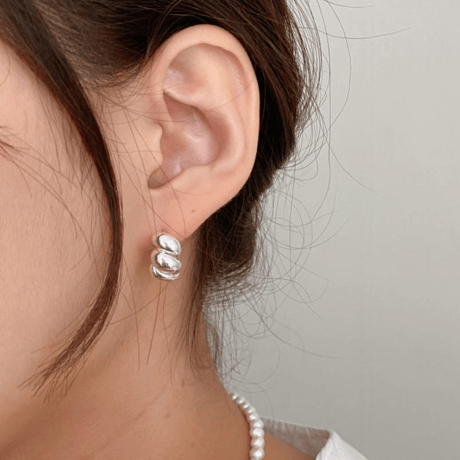 chunky twist hoop pierce　SH1111