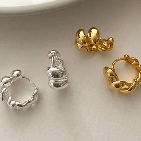 chunky twist hoop pierce　SH1111