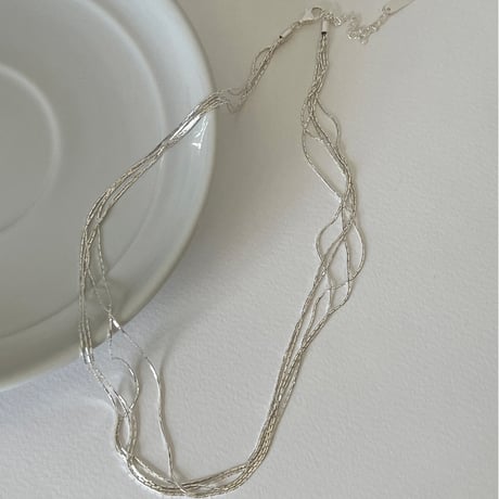 multi strand silver necklace　SH1122