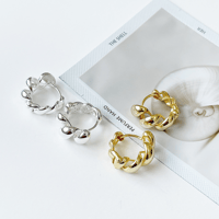 chunky twist hoop pierce　SH1111