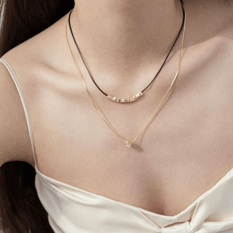 two-piece strap necklace　SH1110