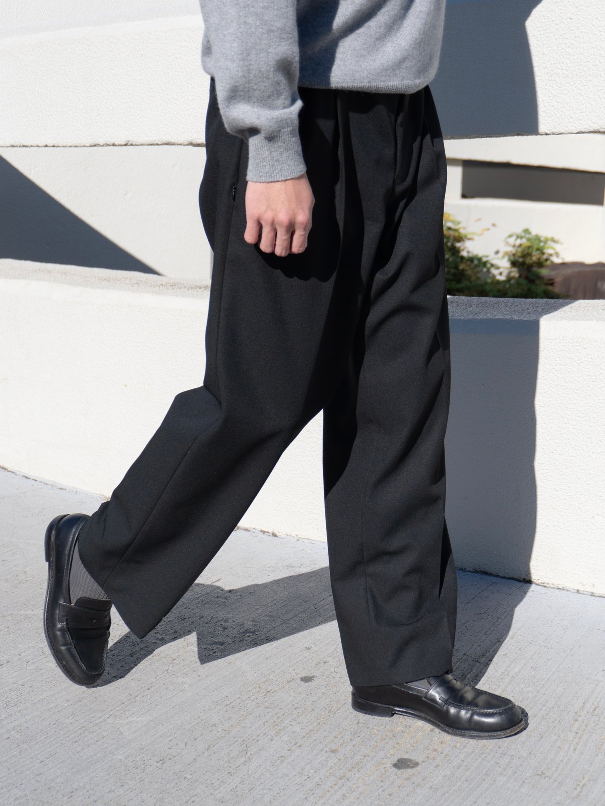 Washable Wool Blend Slacks (Made in Japan) | CO