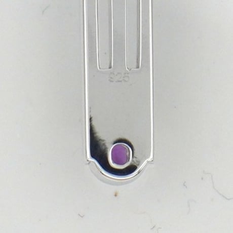 ピアス＜オンザライン＞３cm◆アメシスト