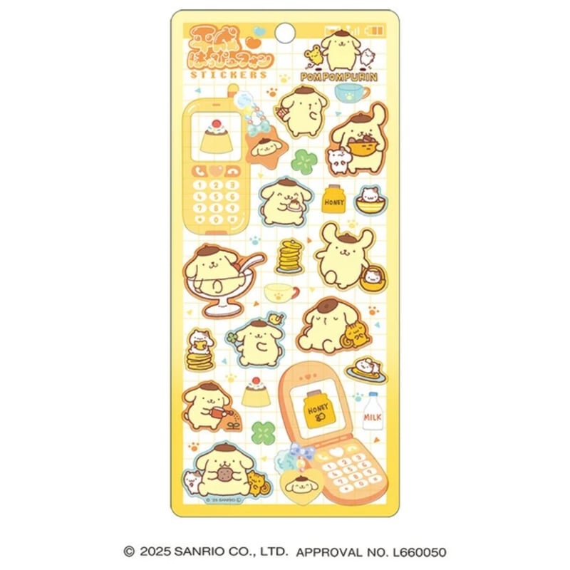 平成ハッピーフォンステッカー サンリオキャラクターズ｜ポムポム