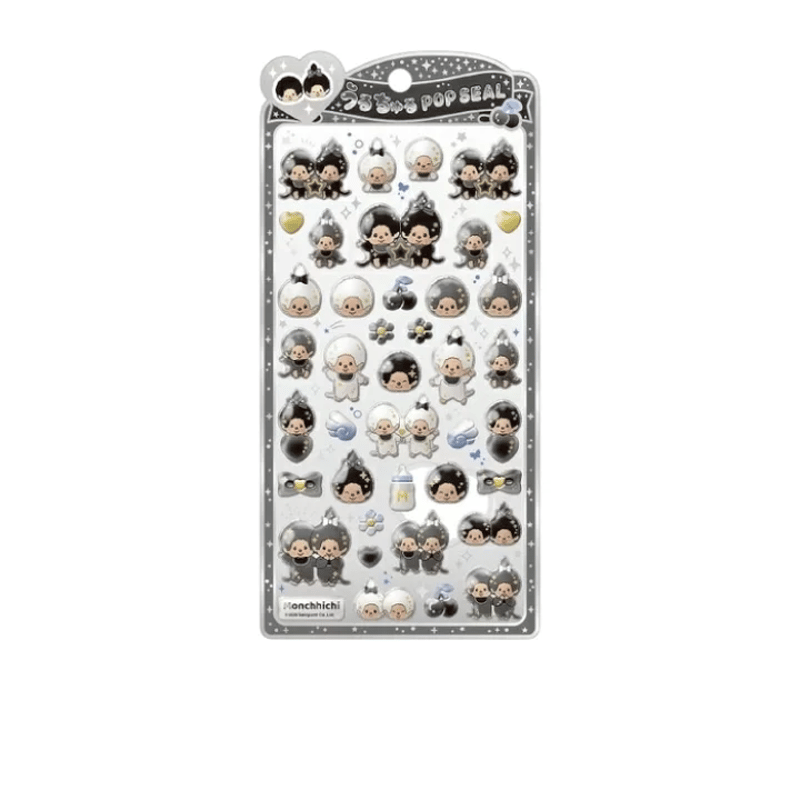 モンチッチ うるちゅるポップシール うるちゅる モノトーン | rii seal
