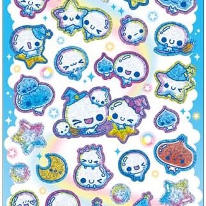 キャンディグリッターステッカー あわわちゃん | rii seal shop
