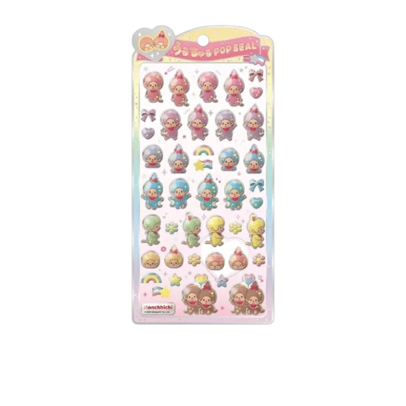 モンチッチ うるちゅるポップシール うるちゅる カラフル | rii seal