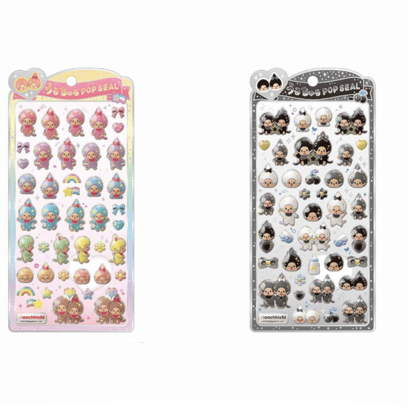 モンチッチ うるちゅるポップシール うるちゅる モノトーン | rii seal