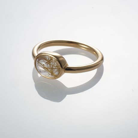 mystic ring with RUTILE QUARTZ