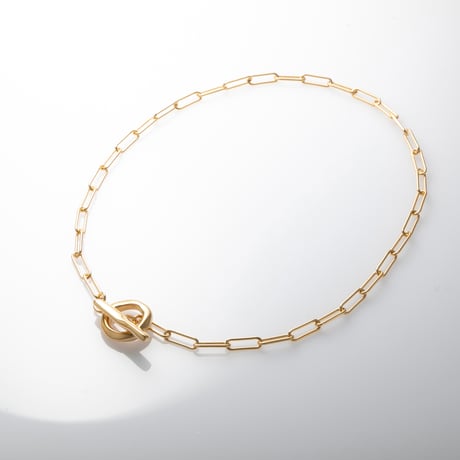 ＜NEW＞ rectangle chain necklace K18P