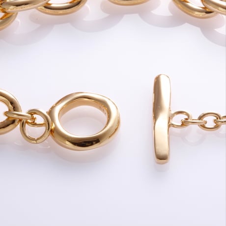 glossy chain bracelet 3.0 K18P