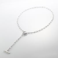 glossy long chain necklace SV