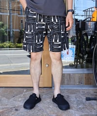 〈ENGINEERED GARMENTS〉Fatigue Short - Cotton Tile Print Canvas / Black CL