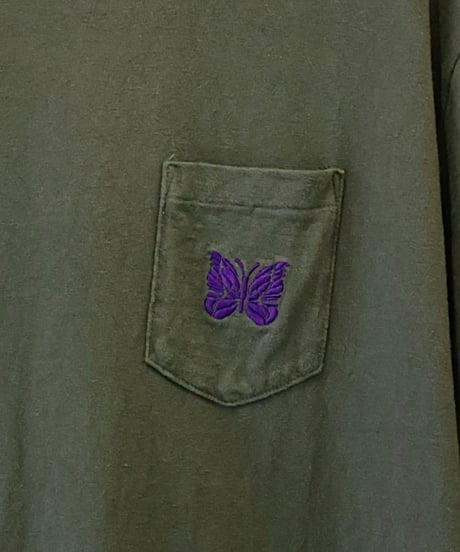 〈NEEDLES〉S/S Pocket Tee - Cotton Jersey / Purple, Black, Green, Heather Grey