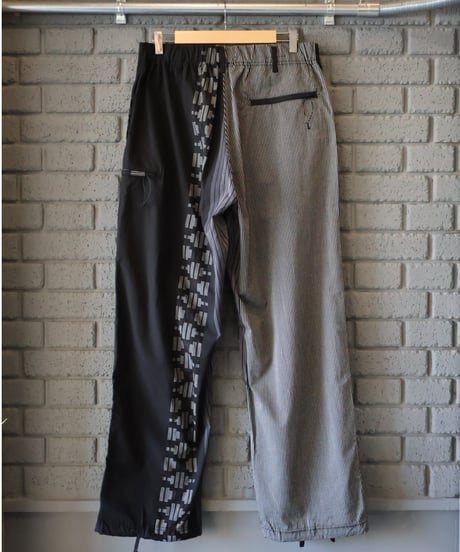〈ENGINEERD GARMENTS〉Drawstring Pant - Multi Pattern Stripe Jacquard / Black x Grey