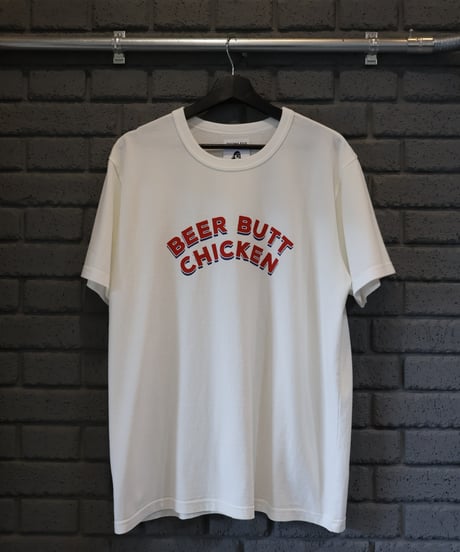 〈TACOMA FUJI RECORDS〉BEER BUTT CHICKEN Tee / White, Oatmeal