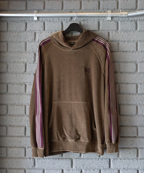 〈NEEDLES〉Track Hoody - C/PE Velour / Steel Blue, Taupe