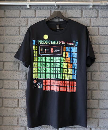 〈ATLAS SCREEN PRINTING〉PERIODIC TABLE Tee / Black