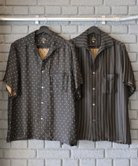 〈NEEDLES〉S/S Italian Collar Shirt - Jacquard Cloth / Dot, Square