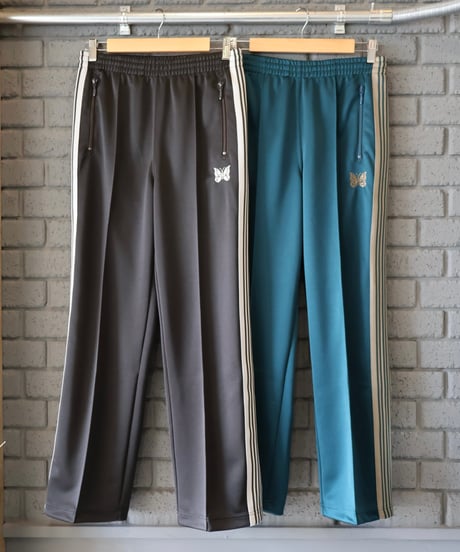 〈NEEDLES〉Track Pant - Poly Smooth / Charcoal, Green