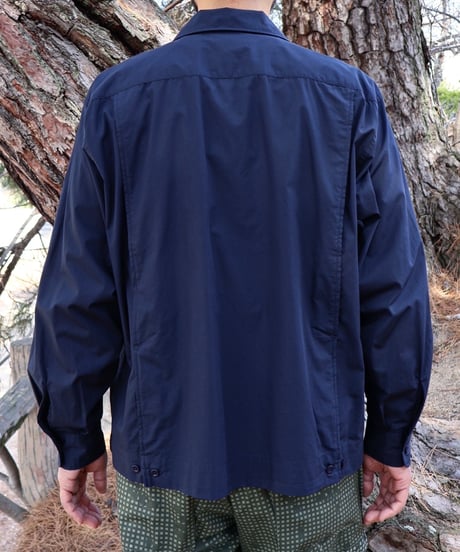 〈ENGINEERED GARMENTS〉Bowling Shirt - Cotton Broadcloth / Dk.Navy