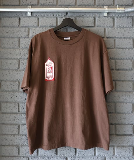 〈STEVE WHITE x MARUCHAN〉Milk Carton Patch Tee / Brown, Charcoal, Blue