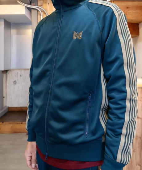 〈NEEDLES〉Track Jacket - Poly Smooth / Charcoal, Green