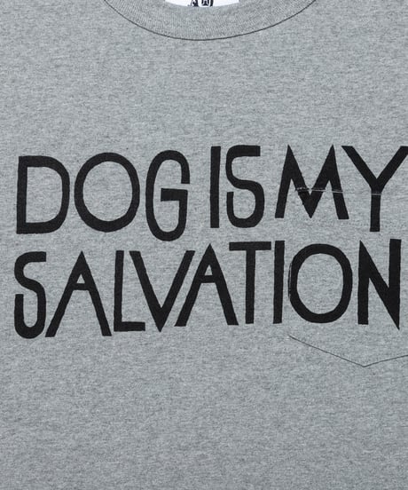 〈TACOMAFUJI RECORDS〉DOG IS MY SALVATION Pocket Tee  / Heather Grey
