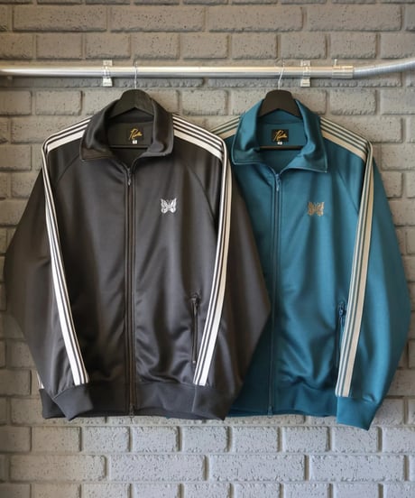 〈NEEDLES〉Track Jacket - Poly Smooth / Charcoal, Green