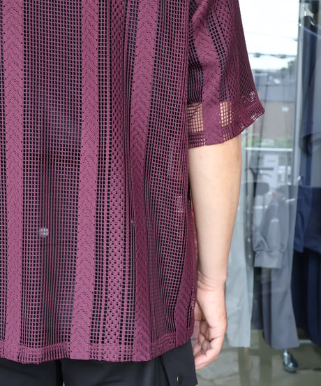 〈SOUTH2 WEST8〉Cabana Shirt - Poly Lace Jq. / Green, Dk.Purple