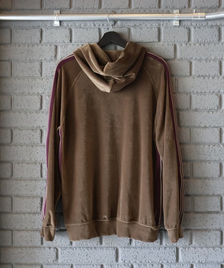 〈NEEDLES〉Track Hoody - C/PE Velour / Steel Blue, Taupe