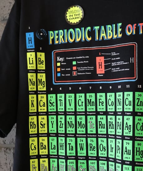 〈ATLAS SCREEN PRINTING〉PERIODIC TABLE Tee / Black