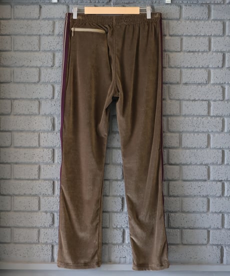 〈NEEDLES〉Narrow Track Pant - C/PE Velour / Steel Blue, Taupe