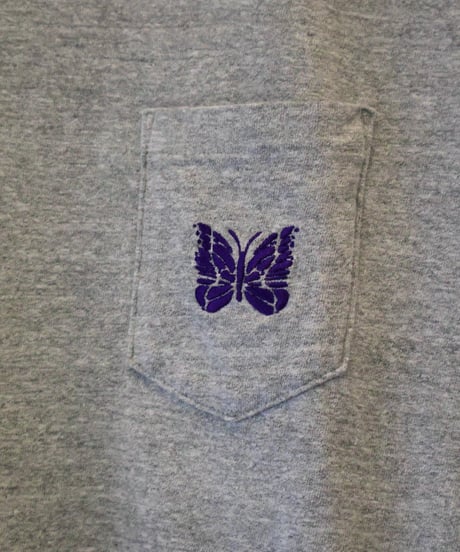 〈NEEDLES〉S/S Pocket Tee - Cotton Jersey / Purple, Black, Green, Heather Grey