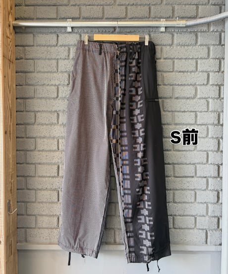 〈ENGINEERD GARMENTS〉Drawstring Pant - Multi Pattern Stripe Jacquard / Black x Grey