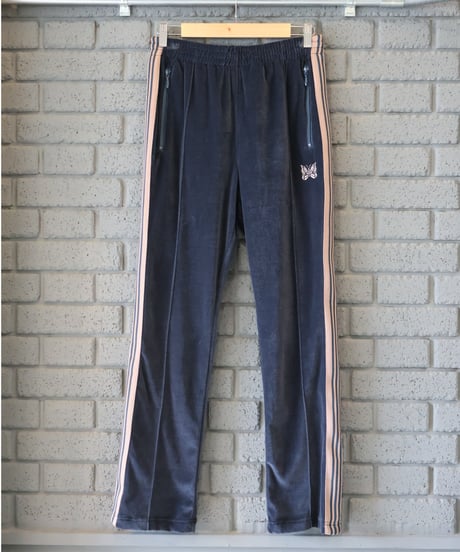 〈NEEDLES〉Narrow Track Pant - C/PE Velour / Steel Blue, Taupe