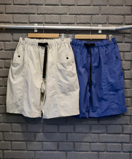 〈SOUTH2 WEST8〉Belted C.S. Short - Nylon Ripstop / Ivory, Blue