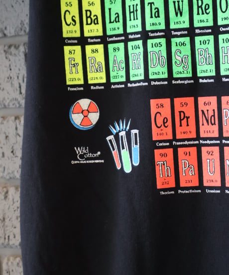 〈ATLAS SCREEN PRINTING〉PERIODIC TABLE Tee / Black
