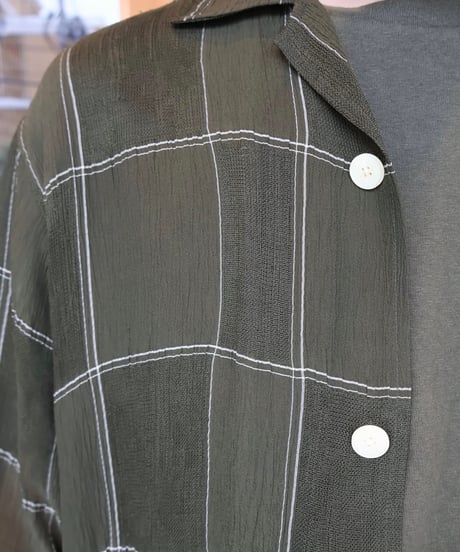 〈NEEDLES〉Cabana Shirt - Cupra Crepe Plaid / Olive, Brown