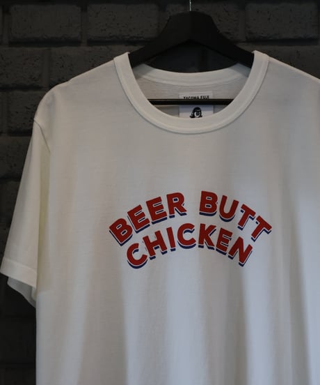 〈TACOMA FUJI RECORDS〉BEER BUTT CHICKEN Tee / White, Oatmeal