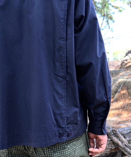 〈ENGINEERED GARMENTS〉Bowling Shirt - Cotton Broadcloth / Dk.Navy