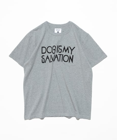 〈TACOMAFUJI RECORDS〉DOG IS MY SALVATION Pocket Tee  / Heather Grey