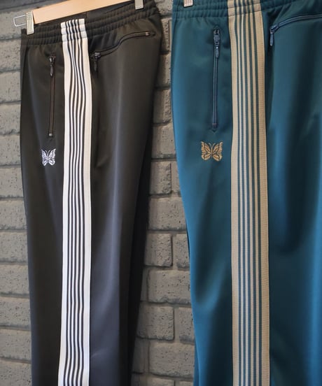 〈NEEDLES〉Track Pant - Poly Smooth / Charcoal, Green